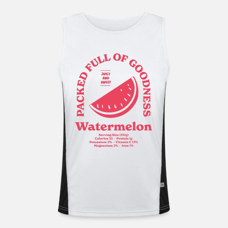 Watermelon Nutritional Men's Functional Contrast Tank Top 