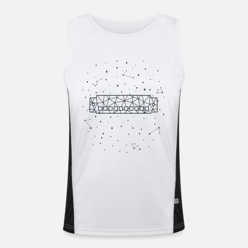 Sternbild Harmonica Constellation Harmonicist - Men's Functional Contrast Tank Top  - white/black