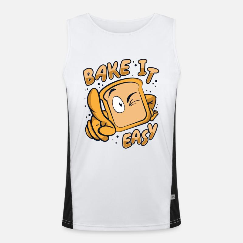 Bake It Easy Bread Maker Bread Dough Bread Queen Men's Functional Contrast Tank Top 