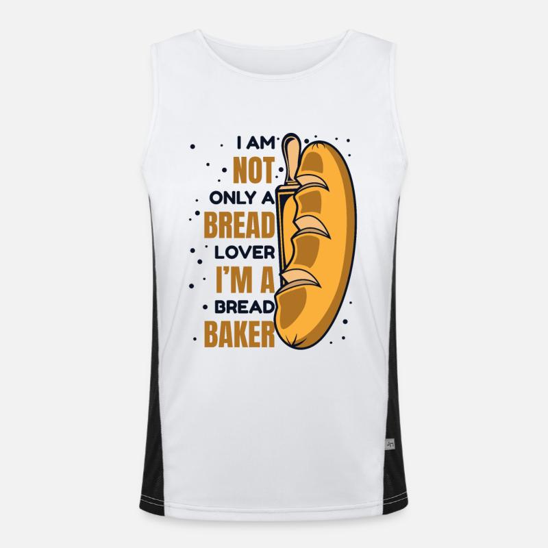 Not Only A Bread Lover Bread Maker Bread Dough Men's Functional Contrast Tank Top 