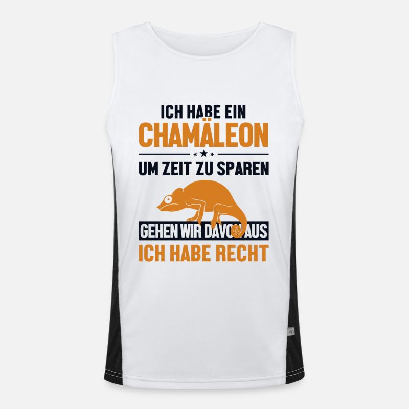 Chamäleonbesitzer hat immer Recht Veiled Panther Débardeur respirant contrasté Homme 