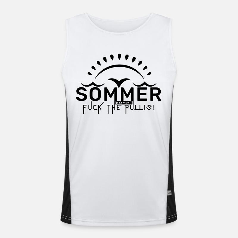 L’été - j’emmerde le pull ! Débardeur respirant contrasté Homme 