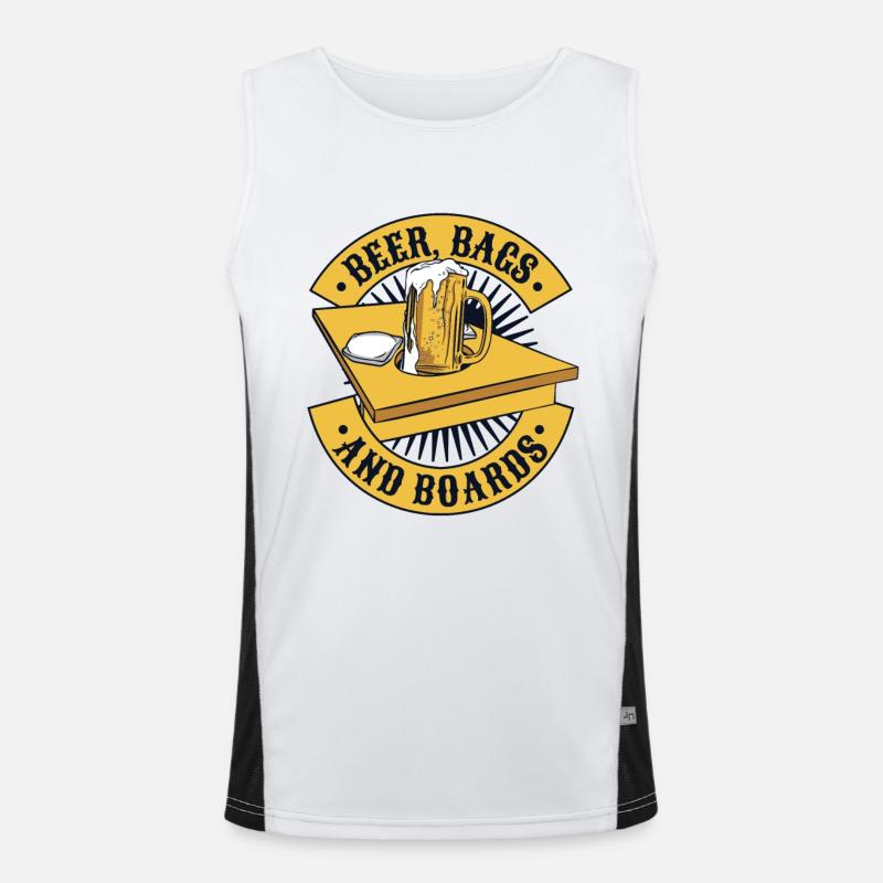 Sacs Et Planches De Bière Sacs De Haricots Plateaux De Jeu Cornhole Débardeur respirant contrasté Homme 