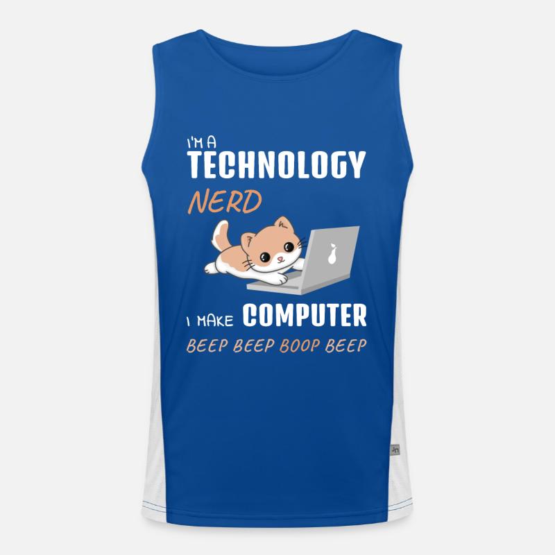 IT Computer Administrator Computerarbeit Geschenk Funktionelles Kontrast-Tank Top für Männer 