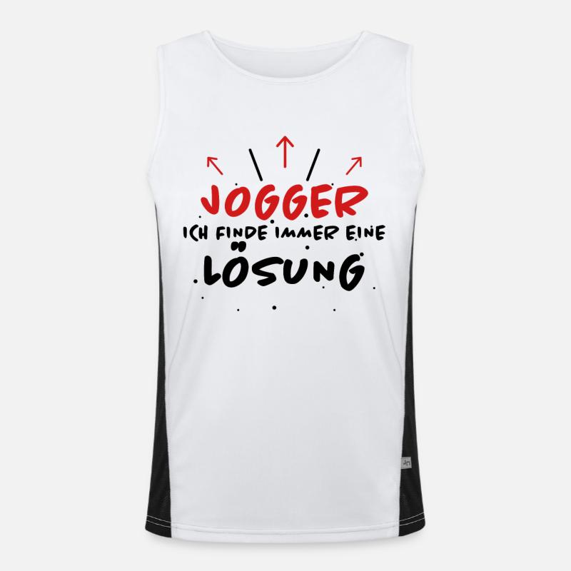 Jogger Spruch Fun Laufen Lustiges Jogging Geschenk Funktionelles Kontrast-Tank Top für Männer 