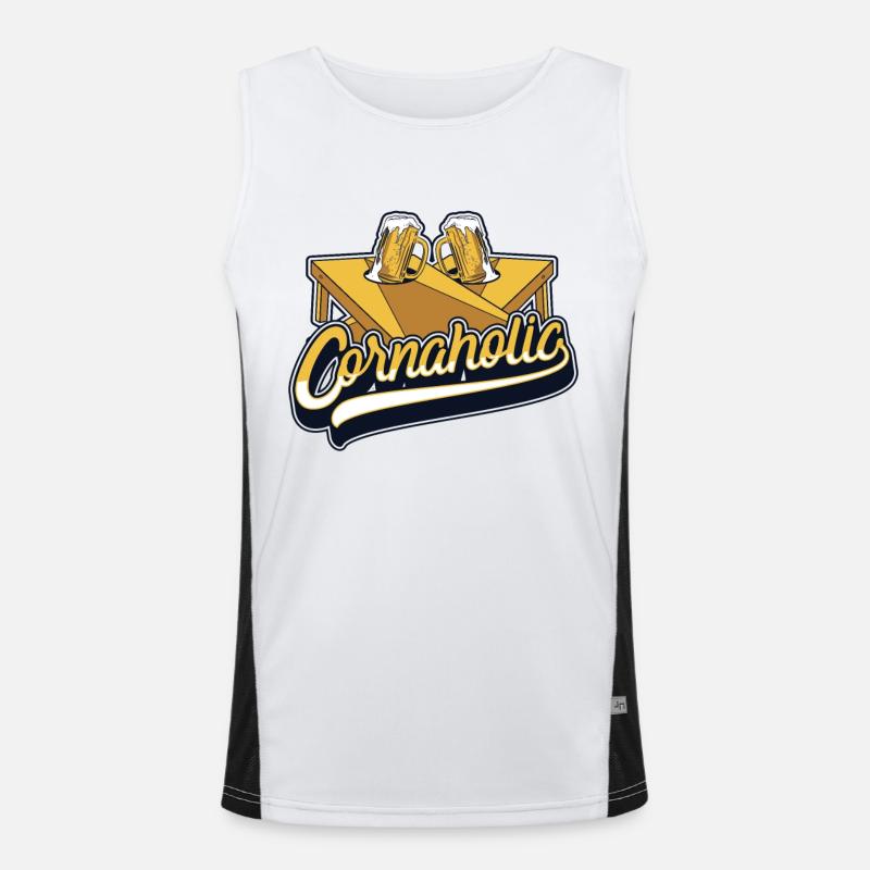 Cornaholic Game Boards Pouf Professionnel Débardeur respirant contrasté Homme 