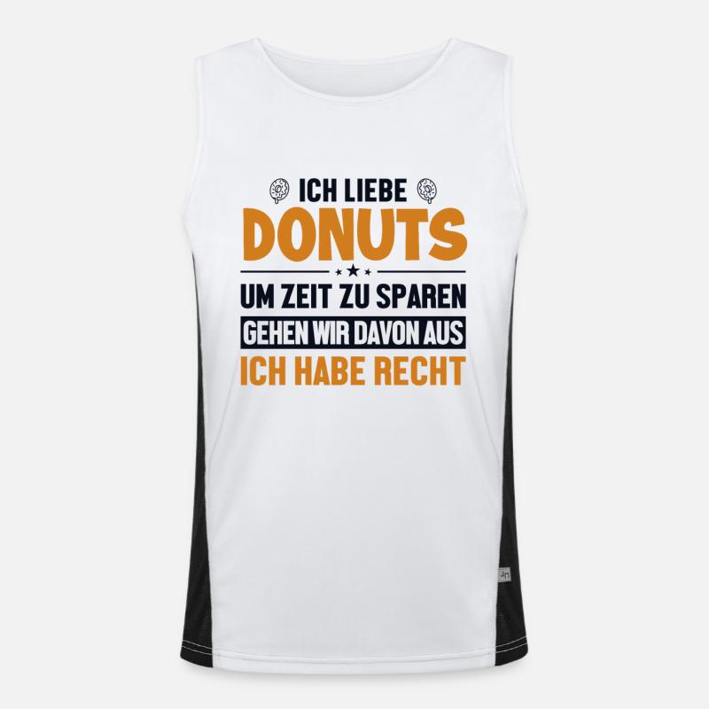 Donuts haben immer Recht Doughnut Maker Glazed Débardeur respirant contrasté Homme 