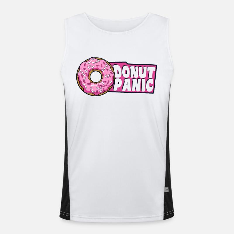 Donut Panic Doughnut Glazed Maker Lover Donut Débardeur respirant contrasté Homme 