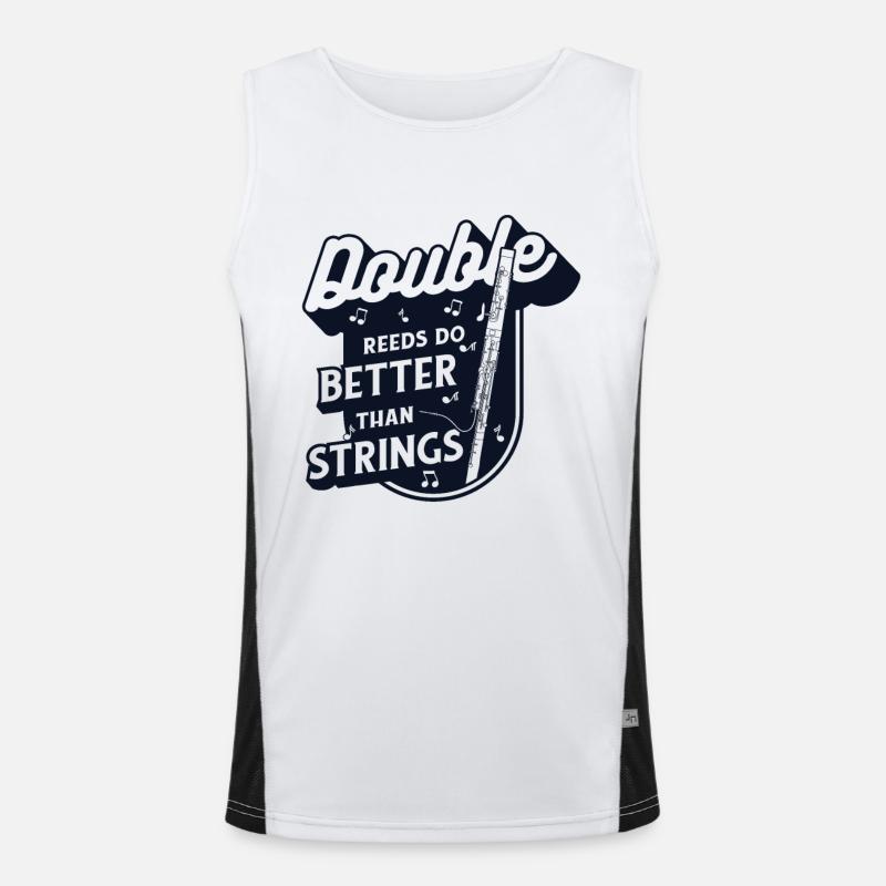 Double Reeds eignen sich besser als Strings Music Player Funktionelles Kontrast-Tank Top für Männer 