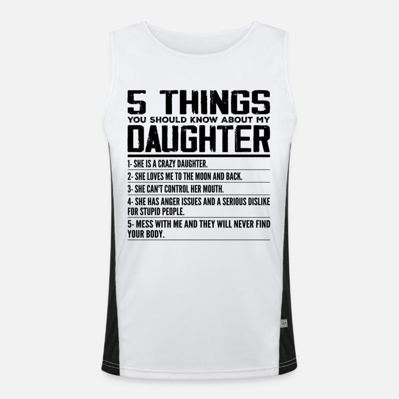 5 Things You Should Know About My Daughter Débardeur respirant contrasté Homme 