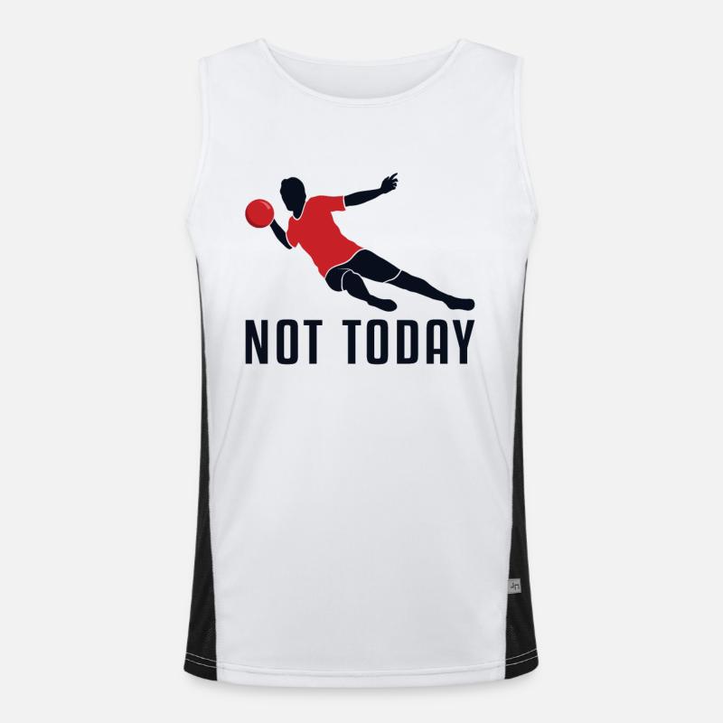 Not Today Game Prisonball Team Player Dodgeball Men's Functional Contrast Tank Top 
