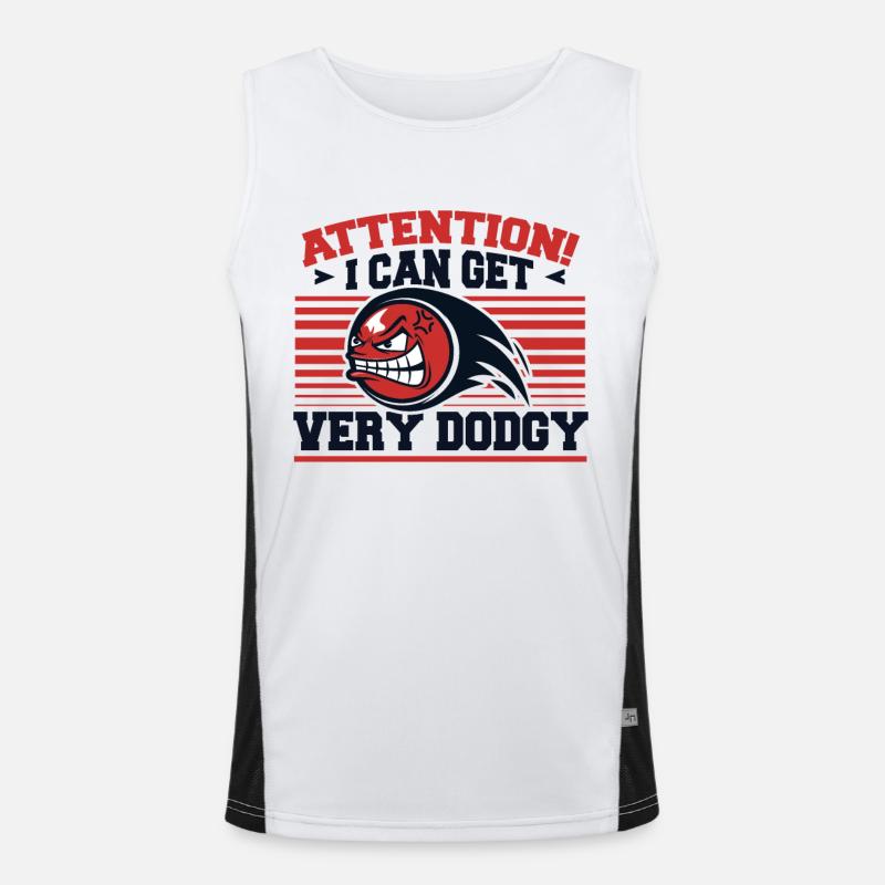 I Can Get Very Dodgy Team Game Prisonball Player Men's Functional Contrast Tank Top 
