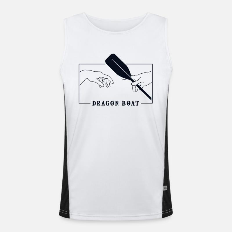 Michelangelo Gründung des Adam Drachenboot Teams Funktionelles Kontrast-Tank Top für Männer 