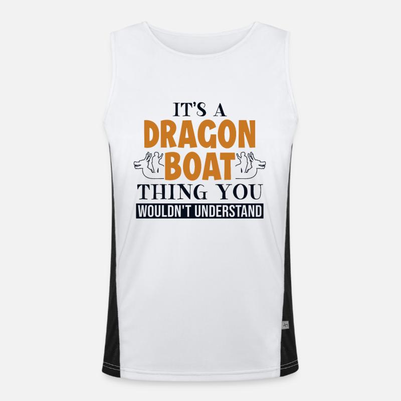 Es ist ein Drachenboot-Ding Paddler-Trommler-Team Funktionelles Kontrast-Tank Top für Männer 