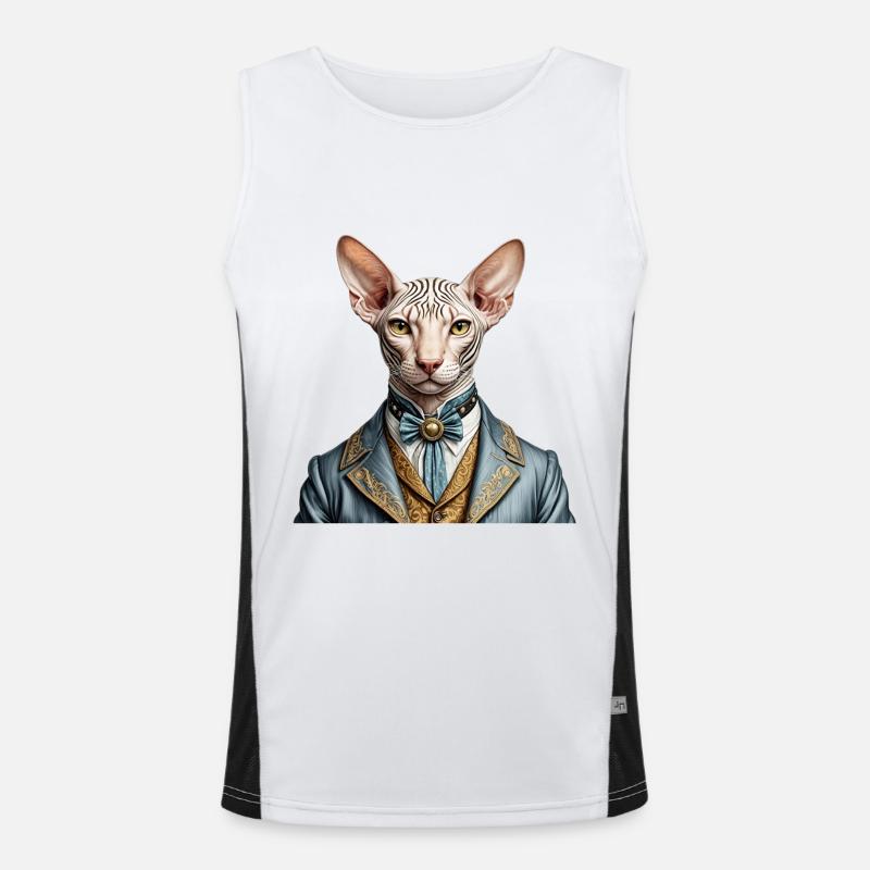Elegant sphynx Men's Functional Contrast Tank Top 