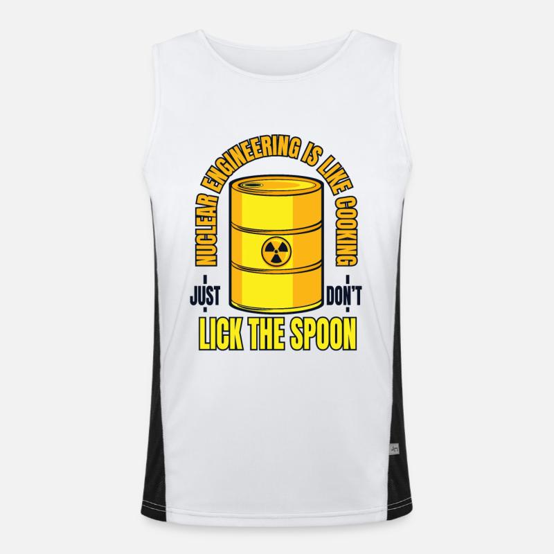 Atomtechnik ist wie Energie kochen Funktionelles Kontrast-Tank Top für Männer 