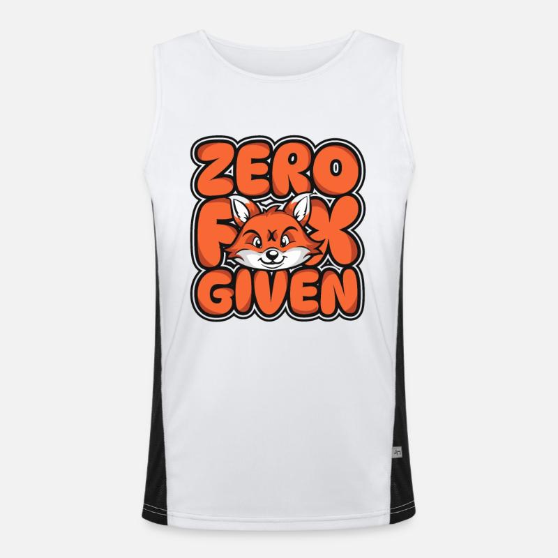 Zero Fox Given Canidae Caninae Red Fox Fox Lover Men's Functional Contrast Tank Top 