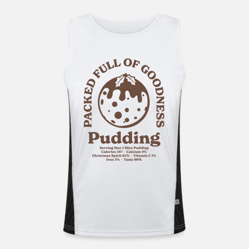 Pudding de Noël Débardeur respirant contrasté Homme 