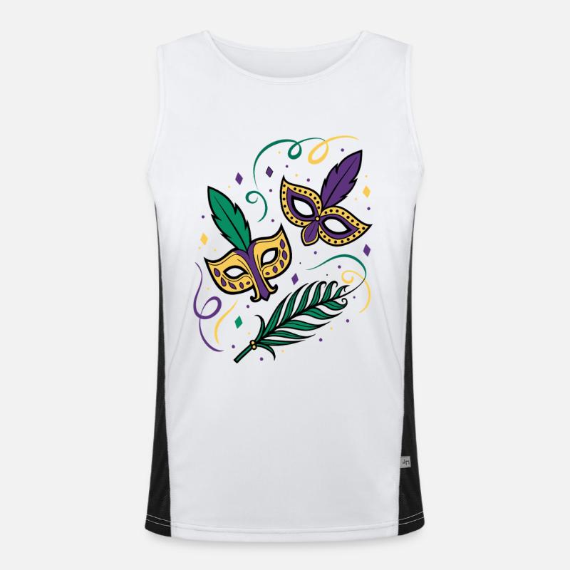 Mardi Gras - Carnaval - Masque - Cadeau Débardeur respirant contrasté Homme 