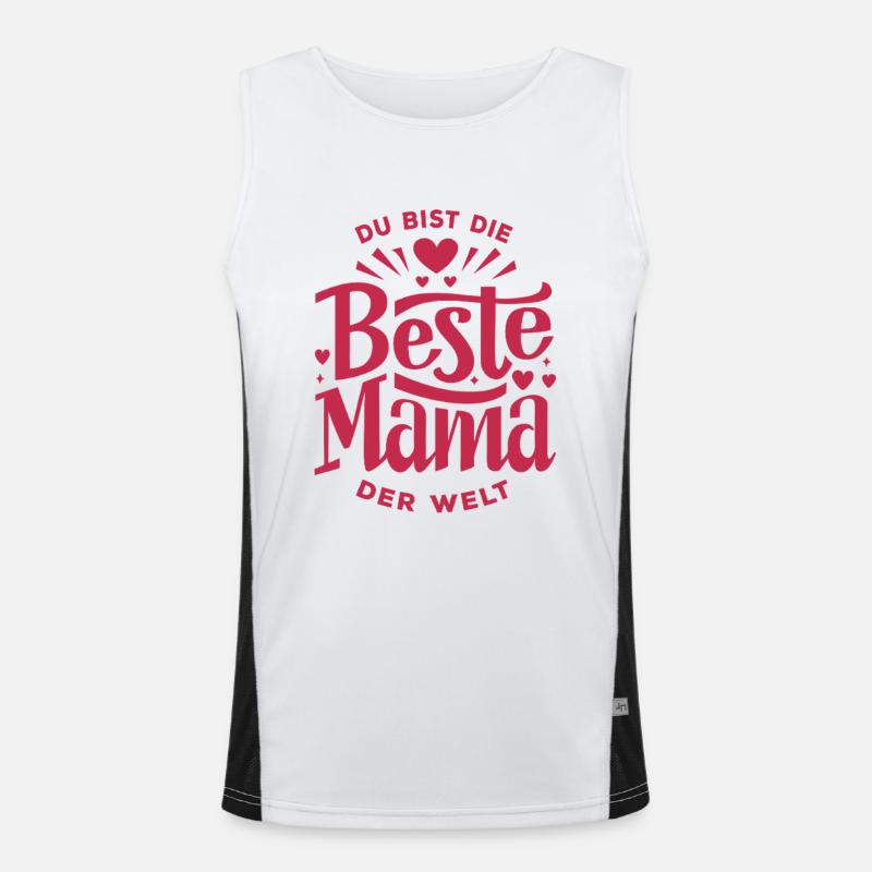 Du bist die beste Mama & Oma auf der Welt Funktionelles Kontrast-Tank Top für Männer 