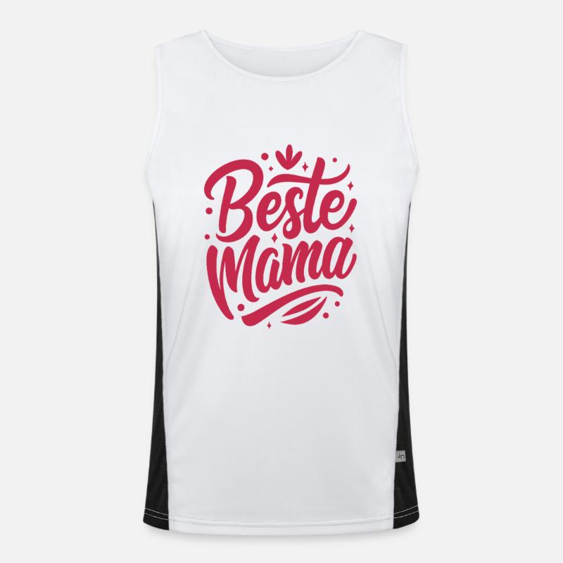 Beste Mama - Muttertag - Spruch Funktionelles Kontrast-Tank Top für Männer 