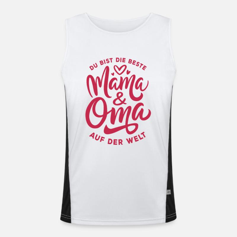 Du bist die beste Mama & Oma auf der Welt Funktionelles Kontrast-Tank Top für Männer 