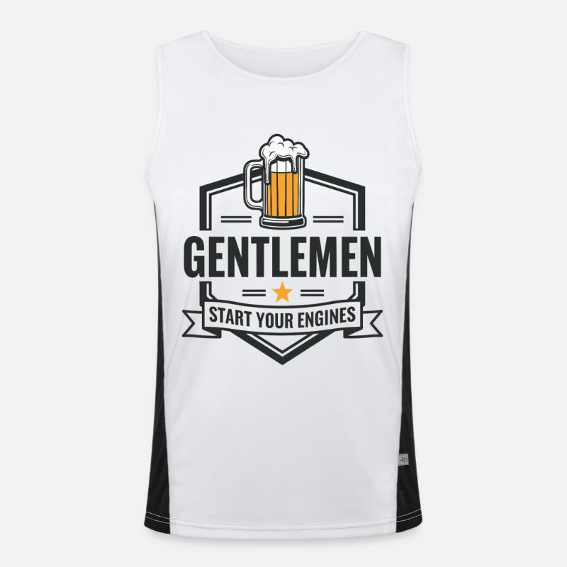 Gentlemen & Beer – Start Your Engines Men's Functional Contrast Tank Top 