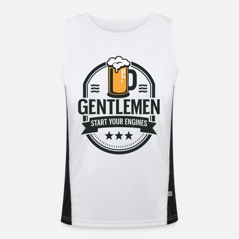 Gentlemen & Beer – Start Your Engines Men's Functional Contrast Tank Top 