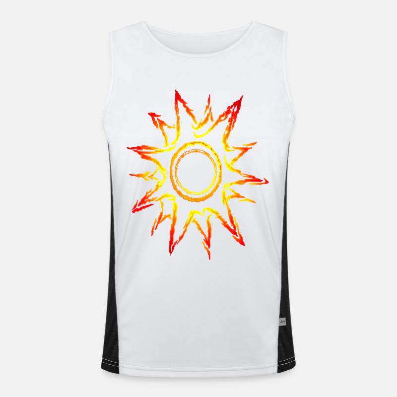 Sonne Sonnenschein Sonnenstrahlen Funktionelles Kontrast-Tank Top für Männer 