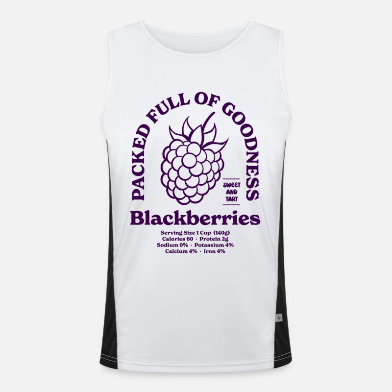 Brombeeren Nährstoffe Funktionelles Kontrast-Tank Top für Männer 