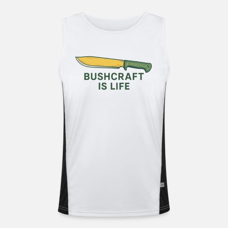 Bushcraft Is Life Prepper Survival Men's Functional Contrast Tank Top 