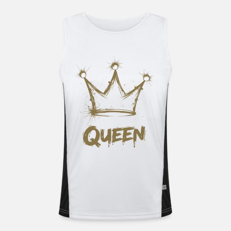 Queen Crown Splash Men's Functional Contrast Tank Top 