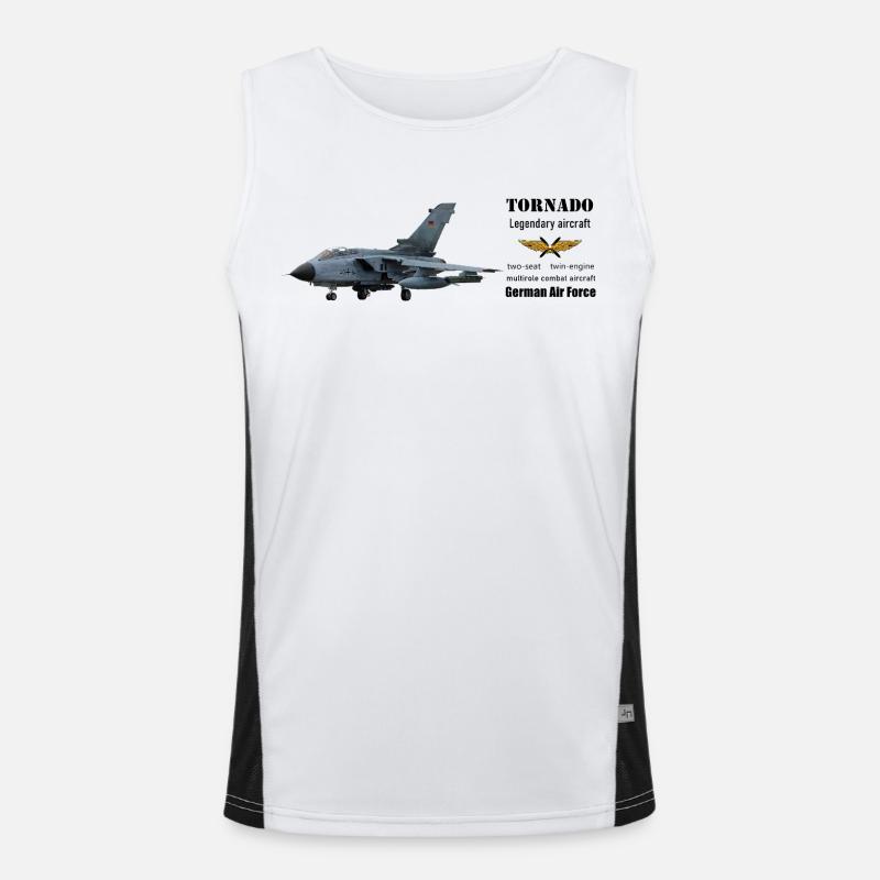 Tornado - Men's Functional Contrast Tank Top  - white/black