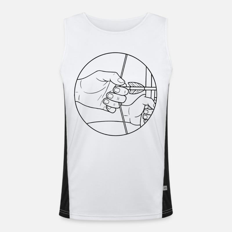 Archery Bow Target Men's Functional Contrast Tank Top 