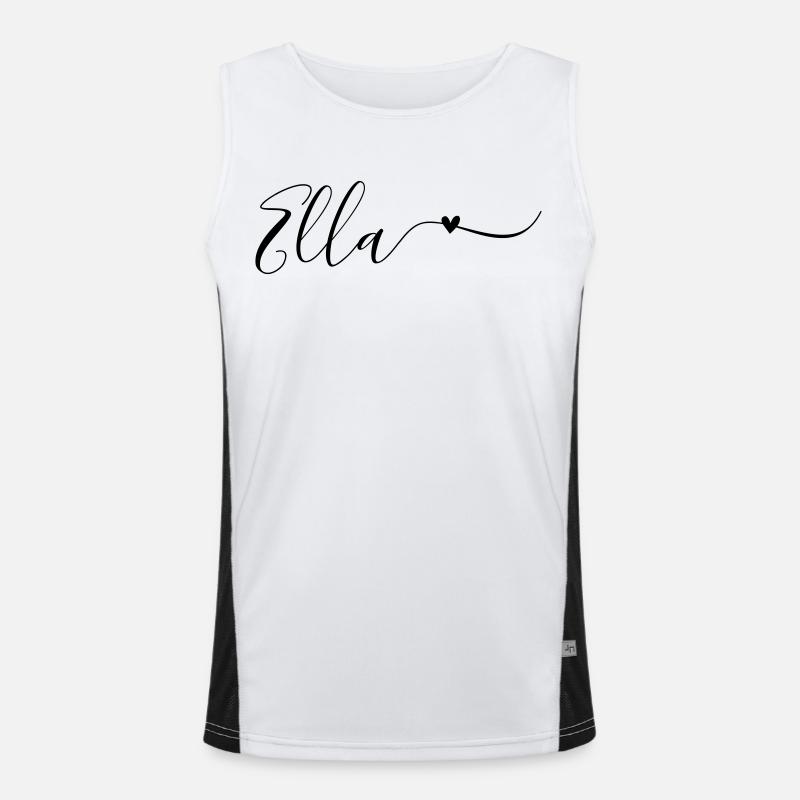 Ella Surname First Name Decorative Men's Functional Contrast Tank Top 