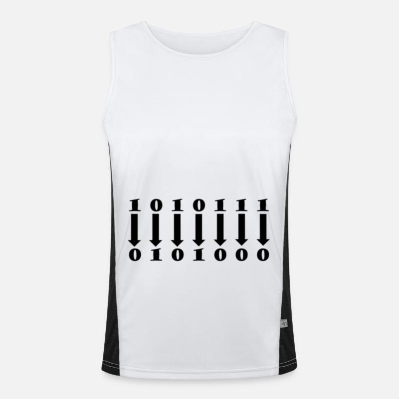 1's complement - Men's Functional Contrast Tank Top  - white/black
