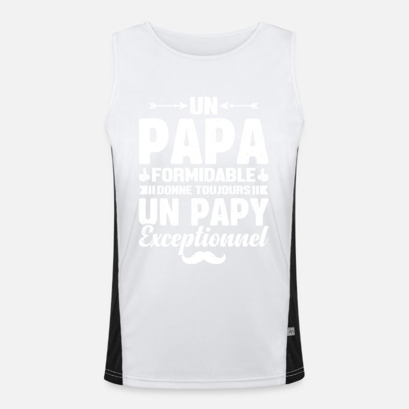 Un Papa Formidable - Papy Exceptionnel Cadeau Débardeur respirant contrasté Homme 