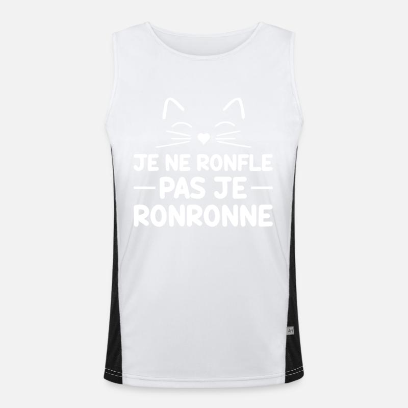 Je Ne Ronfle Pas Je Ronronne Débardeur respirant contrasté Homme 