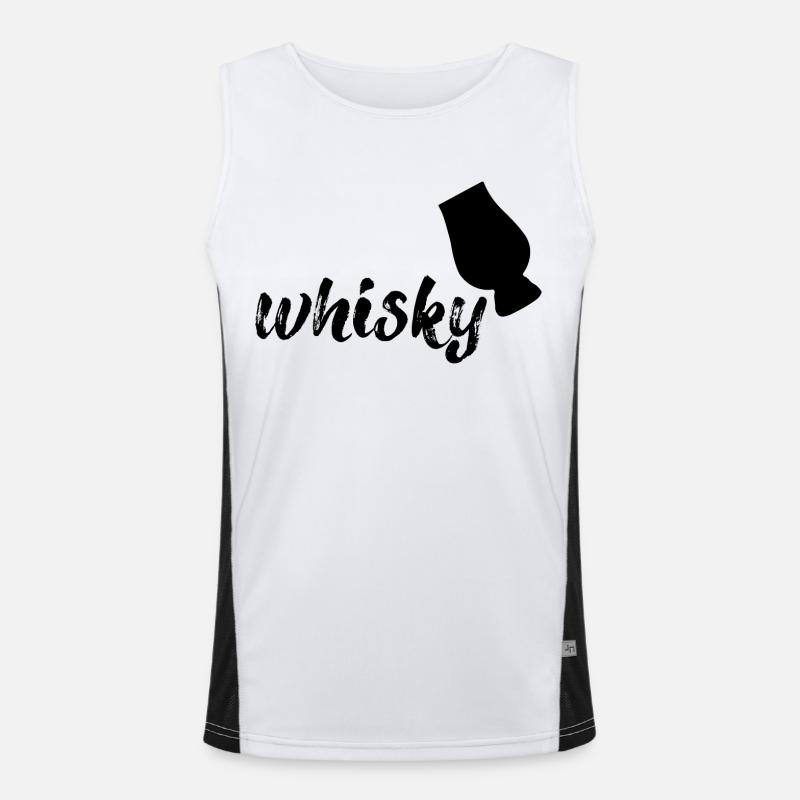 Whisky, schwarz Funktionelles Kontrast-Tank Top für Männer 