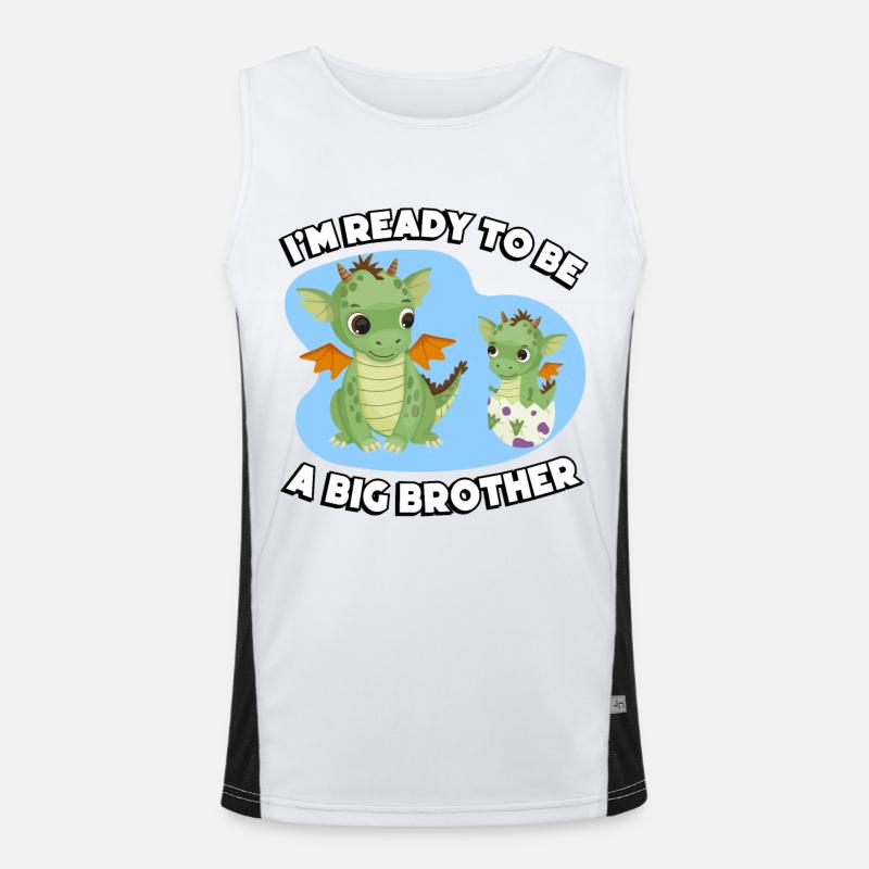I'm ready to be a big brother Men's Functional Contrast Tank Top 