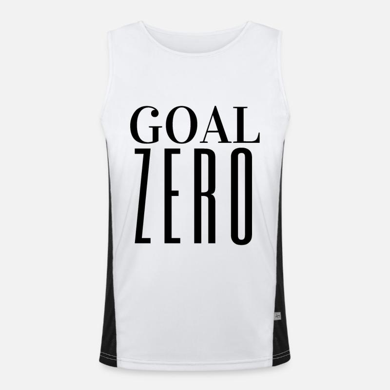 Aspiration de l’objectif zéro | Slogan de la campagne de sécurité Cadeau Débardeur respirant contrasté Homme 