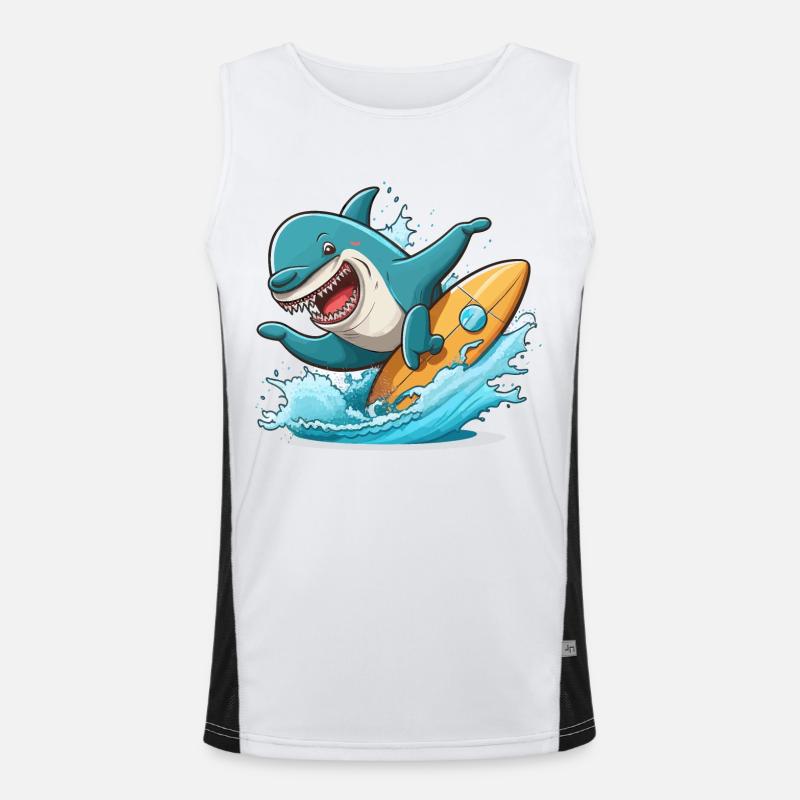 Surfeur de requins Débardeur respirant contrasté Homme 
