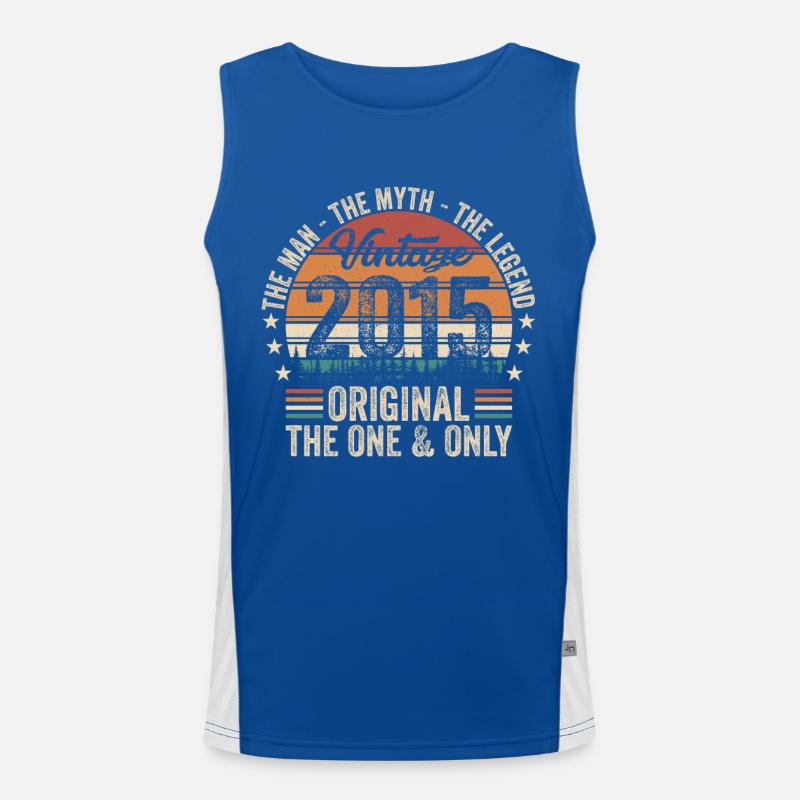 Vintage 2015: Ein legendäres Geburtstagsgeschenk Funktionelles Kontrast-Tank Top für Männer 