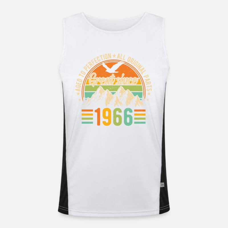 1966 - A legendary year - Men's Functional Contrast Tank Top - white/black
