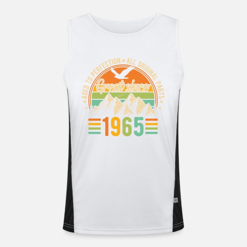 1965 - A legendary year - Men's Functional Contrast Tank Top  - white/black
