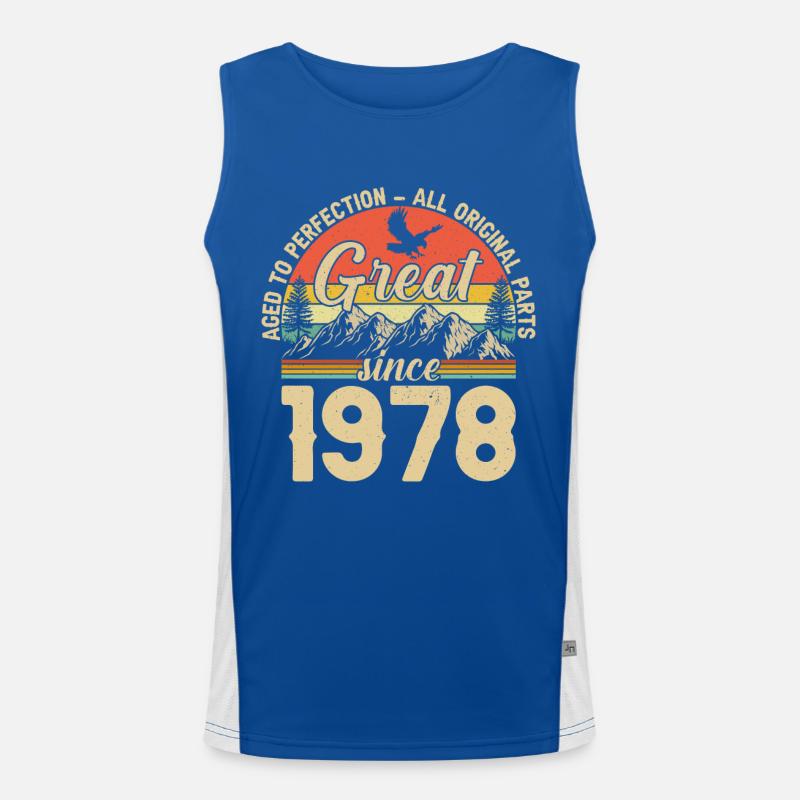 1978 - Ein Vintage Jahrgang Funktionelles Kontrast-Tank Top für Männer 