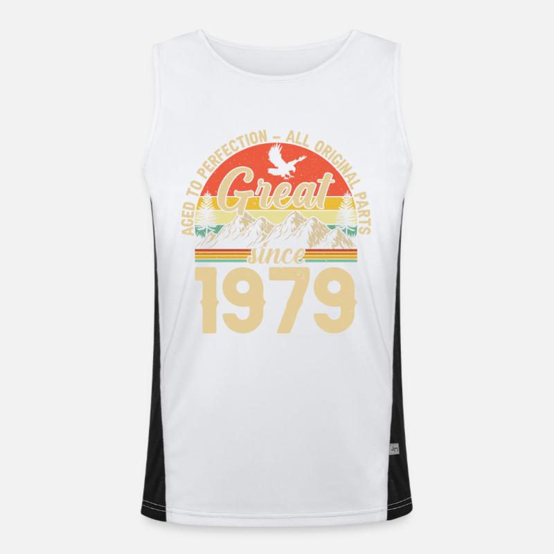1979 - A legendary year - Men's Functional Contrast Tank Top  - white/black