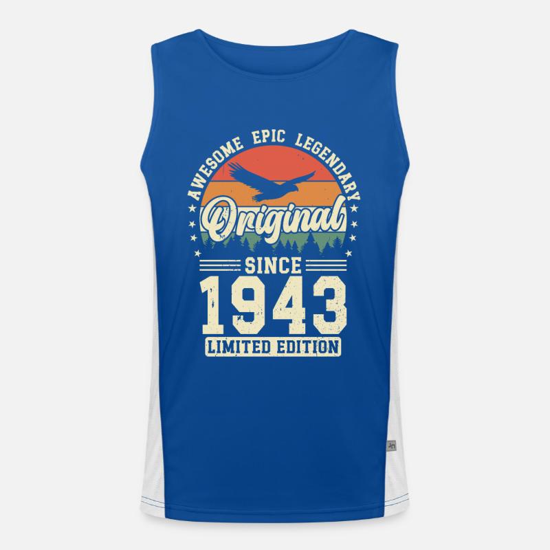 1943: Timelessly Legendary Men's Functional Contrast Tank Top 