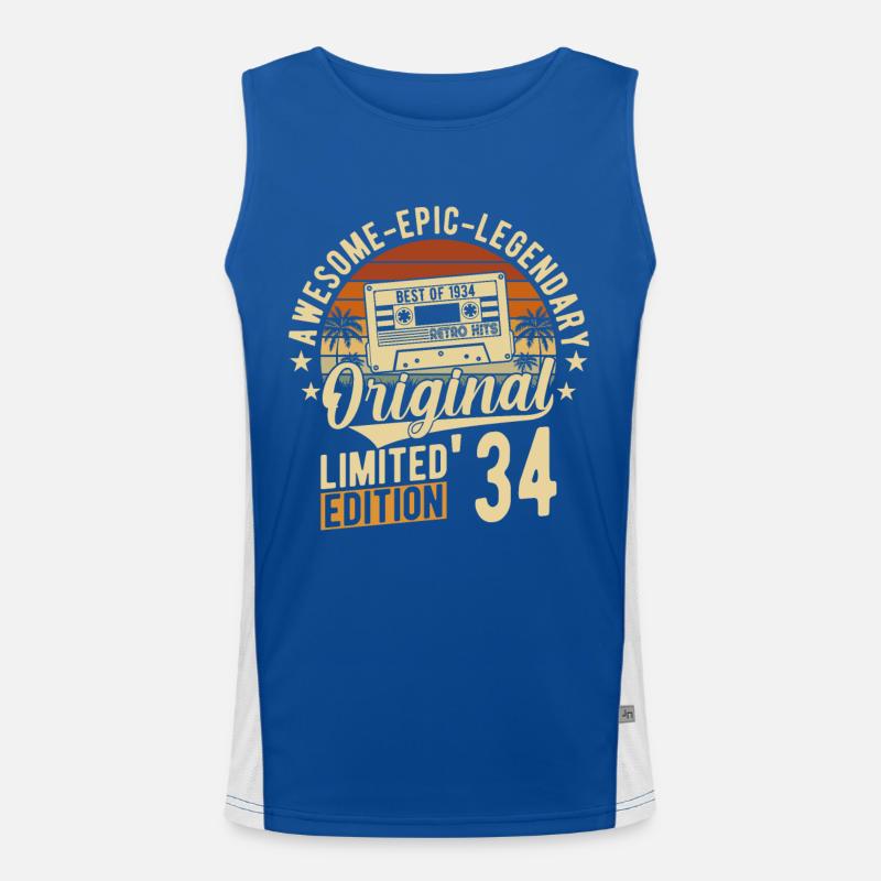 1934 Vintage Birthday Men's Functional Contrast Tank Top 
