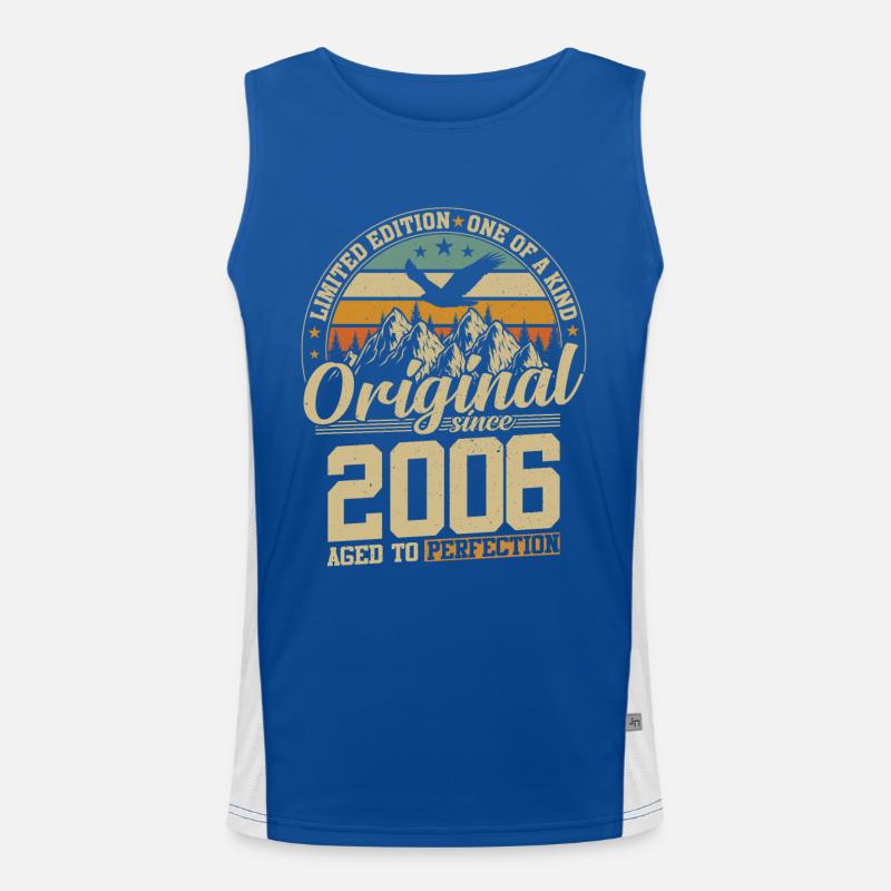 Vintage 2006 Geburtstag Funktionelles Kontrast-Tank Top für Männer 